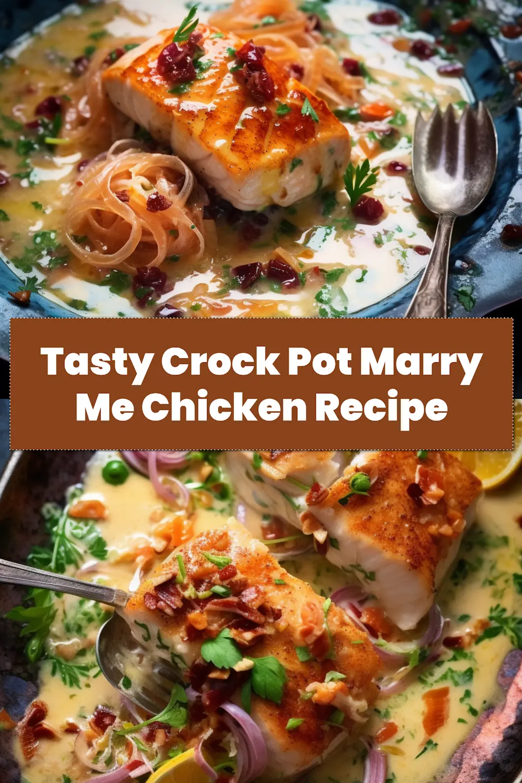 CROCK POT MARRY ME CHICKEN centered hero view, clean and uncluttered_pin