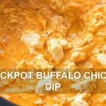 CROCKPOT BUFFALO CHICKEN DIP centered hero view, clean and uncluttered