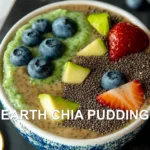EARTH CHIA PUDDING centered hero view, clean and uncluttered