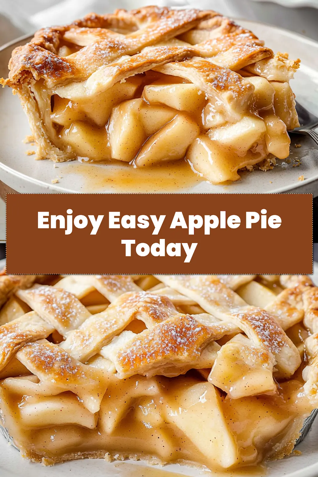 Easy Apple Pie Simple Steps Delicious and Quick 7 A close-up of a rustic Easy Apple Pie with a golden, flaky crust, perfect for pinning on Pinterest.