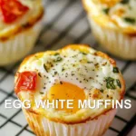EGG WHITE MUFFINS centered hero view, clean and uncluttered