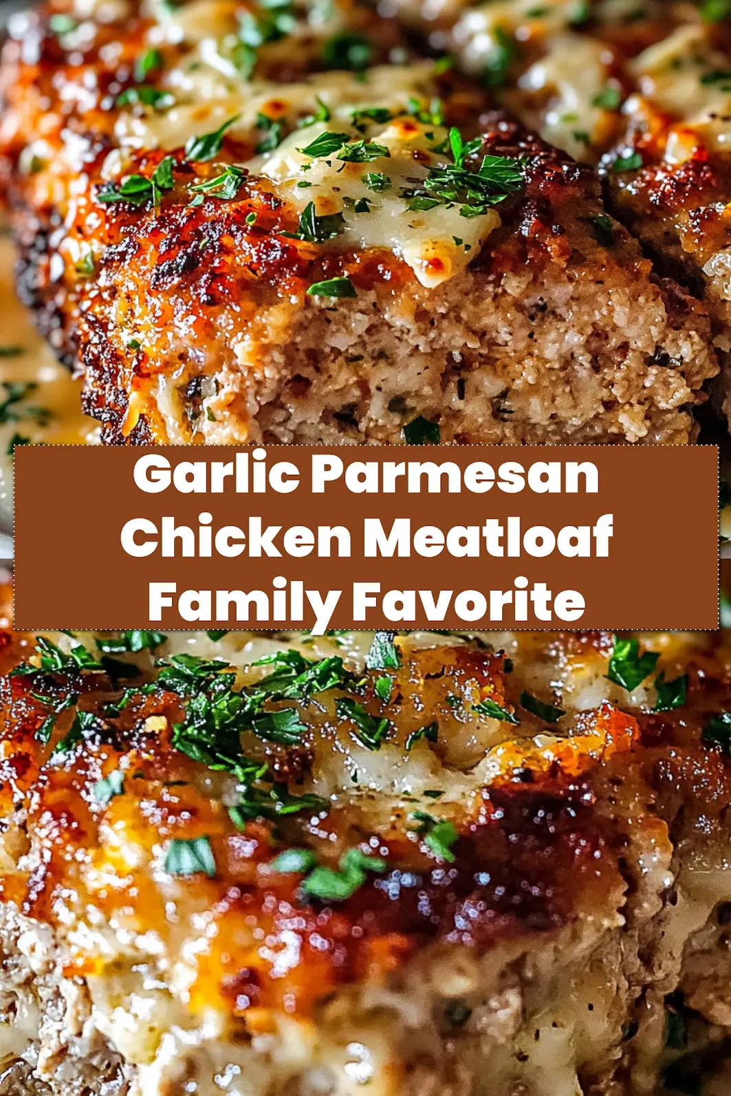 Garlic Parmesan Chicken Meatloaf, a centered hero view, clean and uncluttered
