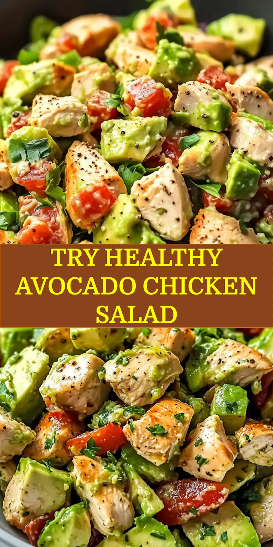 Discover the Healthy Avocado Chicken Salad Secrets 7 HEALTHY AVOCADO CHICKEN SALAD centered hero view, clean and uncluttered_pin
