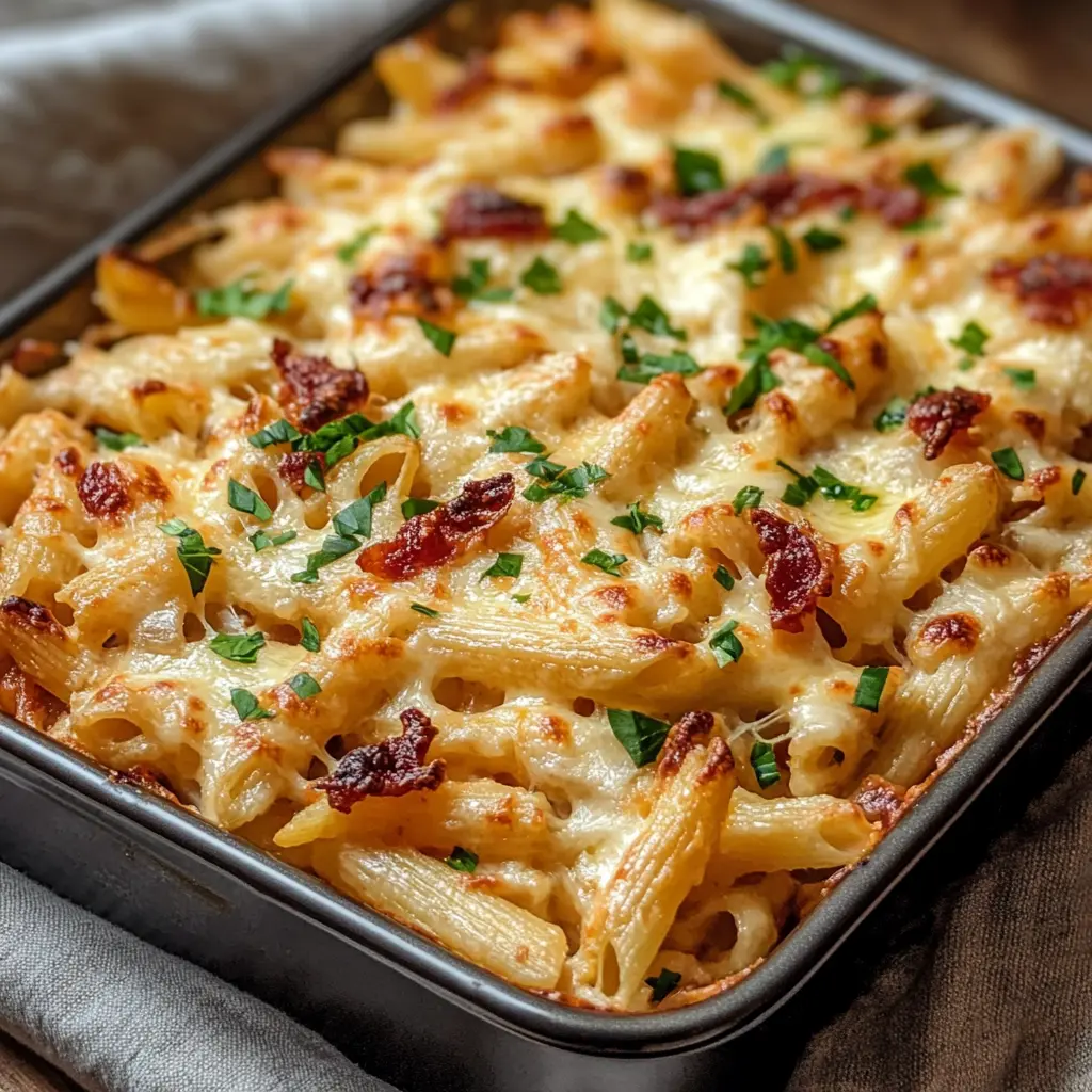 Ingredients for Baked Crack Chicken Penne laid out clearly