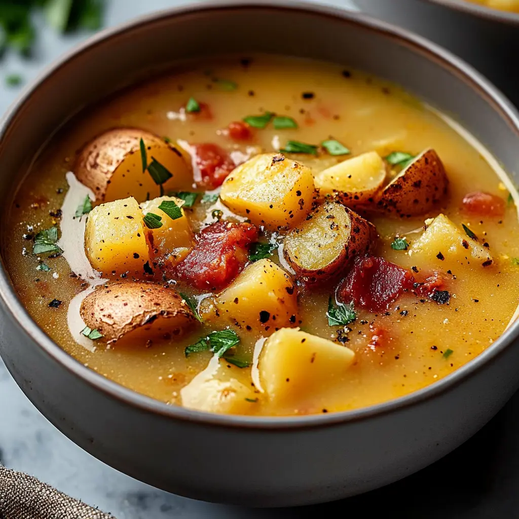 Ingredients for Cajun Potato Soup displayed neatly
