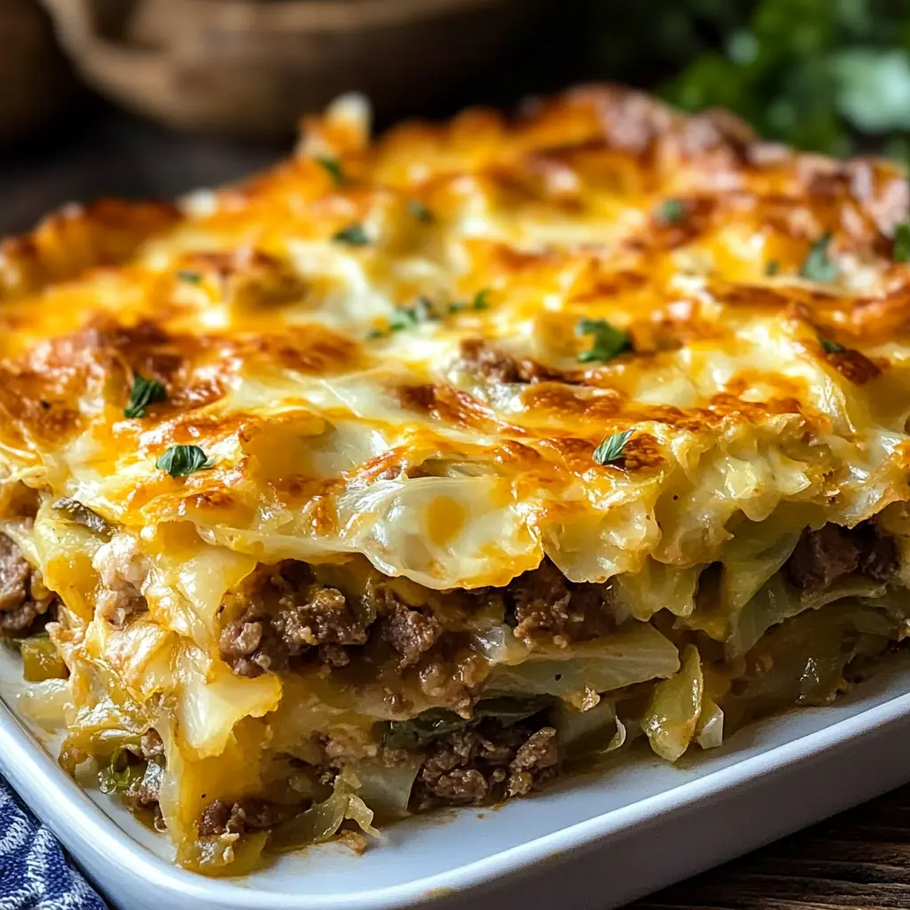 Cheesy Cabbage Beef Casserole ingredients neatly arranged on a wooden surface