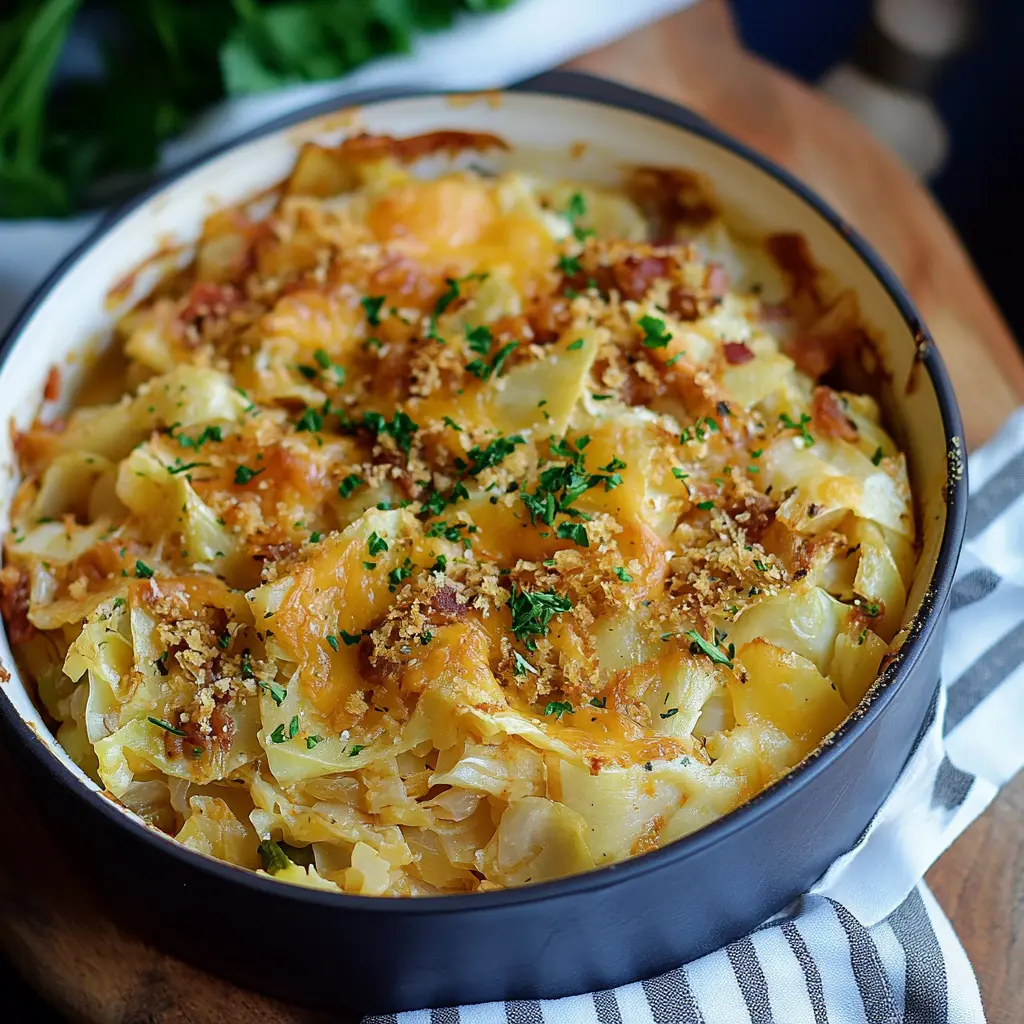 Ingredients for Cheesy Cabbage Casserole laid out clearly on a surface