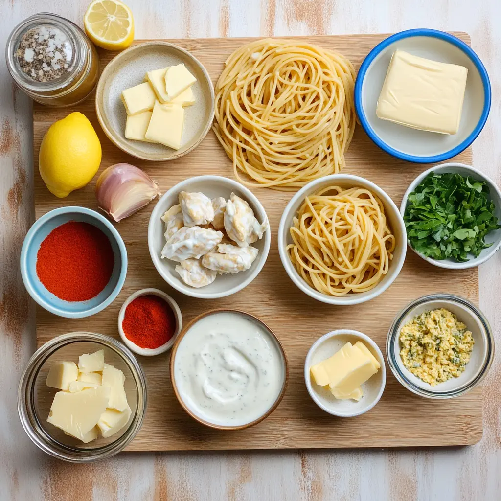 Irresistible Cowboy Butter Chicken Linguine for Dinner 6 COWBOY BUTTER CHICKEN LINGUINE RECIPE centered hero view, clean and uncluttered