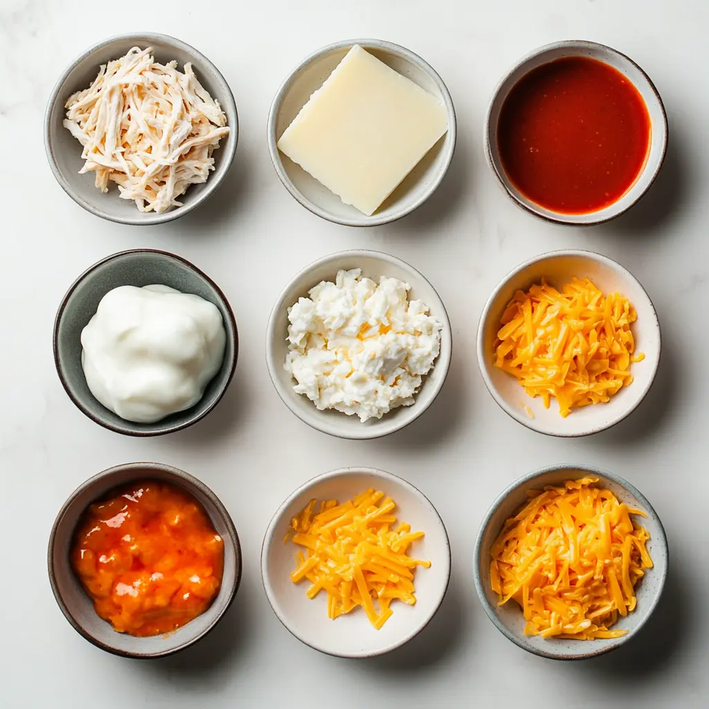 How to Make the Best Crockpot Buffalo Chicken Dip 6 CROCKPOT BUFFALO CHICKEN DIP centered hero view, clean and uncluttered