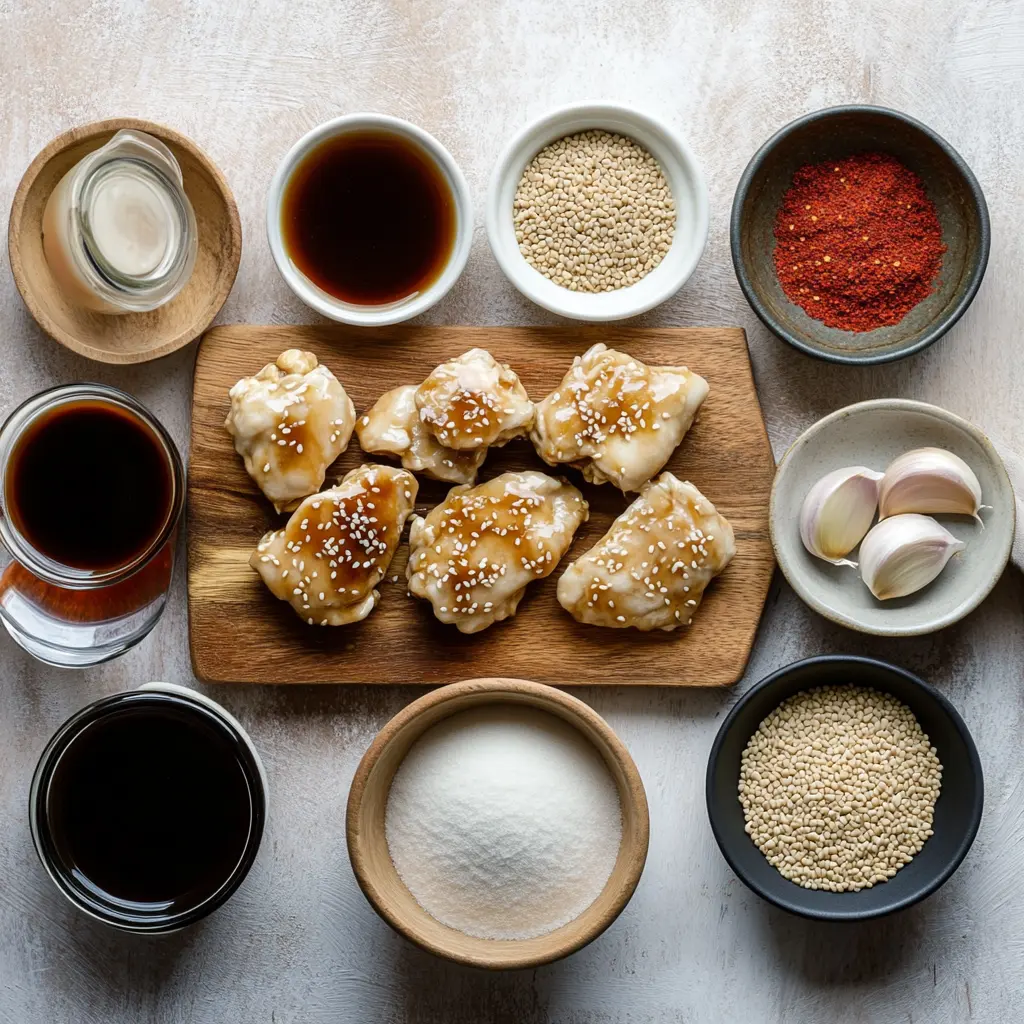 EASY SESAME CHICKEN centered hero view, clean and uncluttered