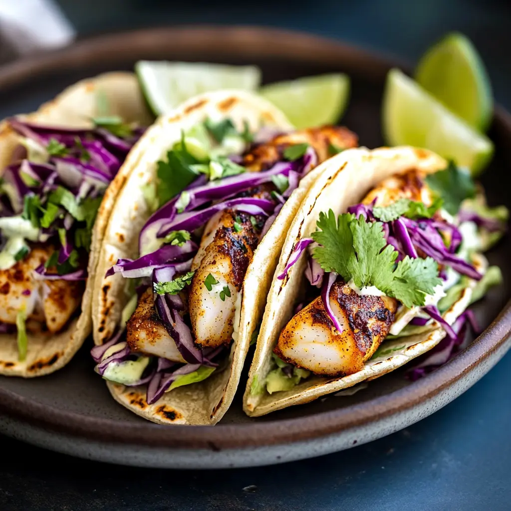 Irresistible Fish Tacos with Cilantro Lime Cabbage 6 Ingredients for Fish Tacos with Cilantro Lime Cabbage Slaw laid out on a clean surface