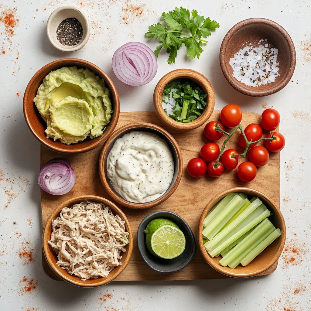 Discover the Healthy Avocado Chicken Salad Secrets 6 HEALTHY AVOCADO CHICKEN SALAD centered hero view, clean and uncluttered