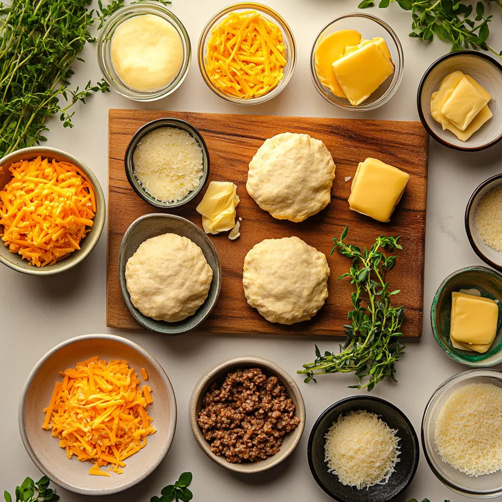 IRRESISTIBLE GARLIC PARMESAN CHEESEBURGER BOMBS centered hero view, clean and uncluttered