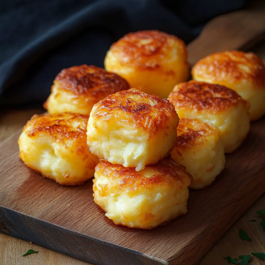 Leftover mashed potato cheese puffs ingredients arranged neatly