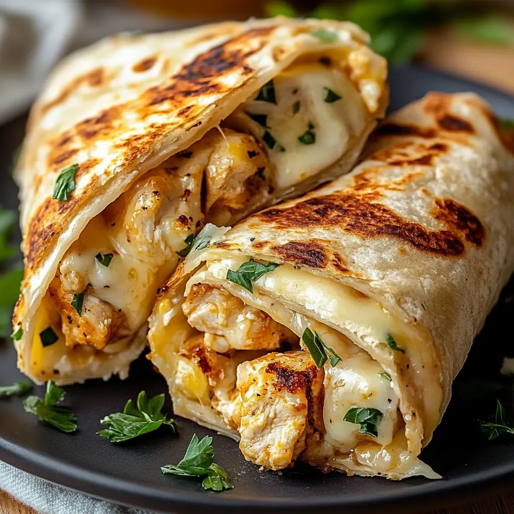 Ingredients for Low Carb Cheesy Garlic Chicken Wraps arranged neatly on a clean surface