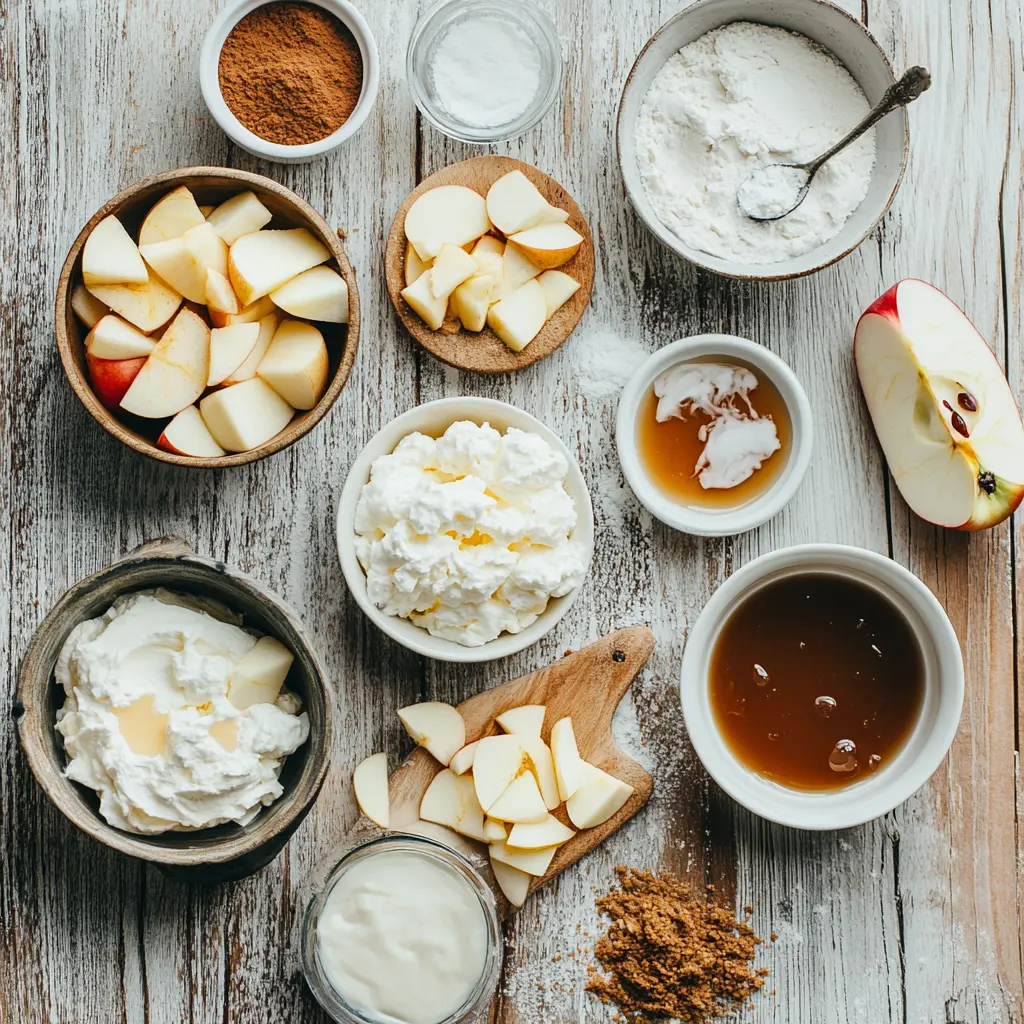 Delicious No Bake Apple Pie Cheesecake Recipe 6 NO BAKE APPLE PIE CHEESECAKE centered hero view, clean and uncluttered