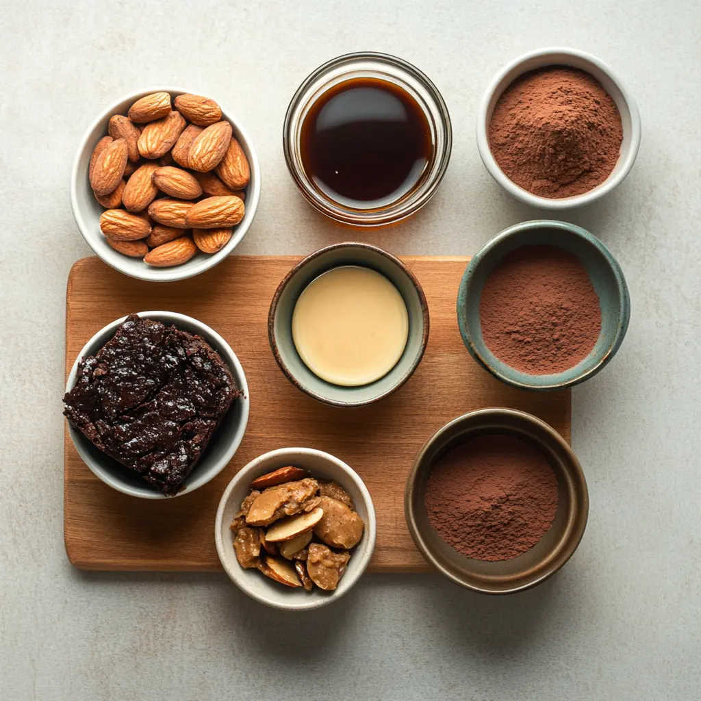 NO BAKE BROWNIE BITES centered hero view, clean and uncluttered