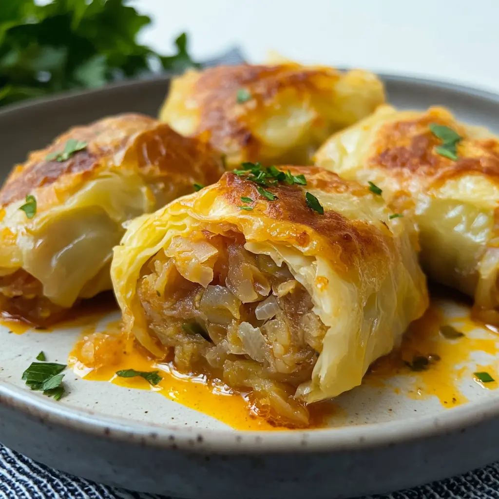 Ingredients for Polish stuffed cabbage rolls laid out neatly