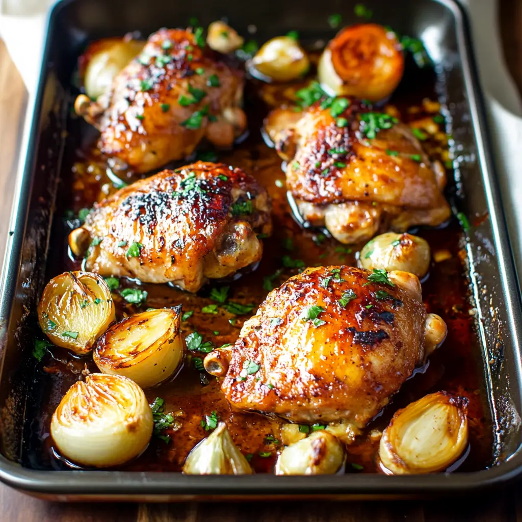 Sheet Pan Honey Garlic Chicken ingredients laid out cleanly and clearly