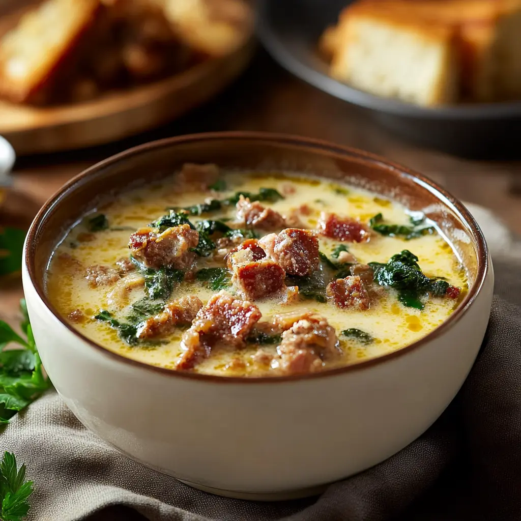 Creamy Zuppa Toscana Quick Best Recipe 6 Ingredients for Zuppa Toscana Potato Soup neatly arranged