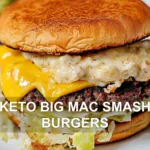 KETO BIG MAC SMASH BURGERS centered hero view, clean and uncluttered