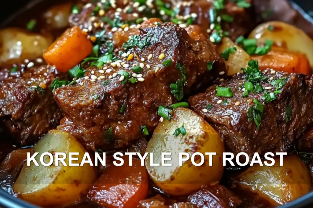 KOREAN STYLE POT ROAST centered hero view, clean and uncluttered