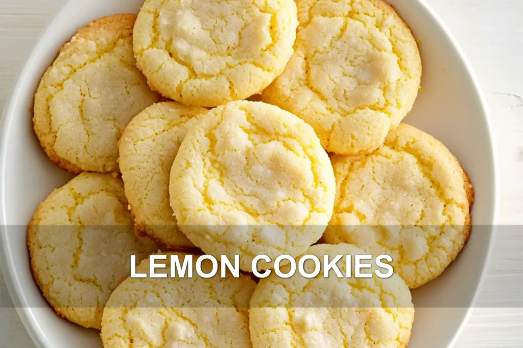 LEMON COOKIES centered hero view, clean and uncluttered