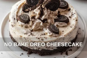Irresistible No Bake Oreo Cheesecake Delight NO BAKE OREO CHEESECAKE centered hero view, clean and uncluttered