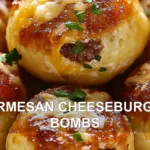 PARMESAN CHEESEBURGER BOMBS centered hero view, clean and uncluttered