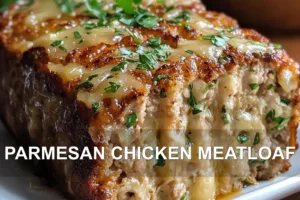 How to Make Parmesan Chicken Meatloaf: An Irresistible Treat PARMESAN CHICKEN MEATLOAF centered hero view, clean and uncluttered