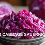 RED CABBAGE SAUERKRAUT centered hero view, clean and uncluttered