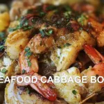 SEAFOOD CABBAGE BOIL centered hero view, clean and uncluttered