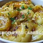 SMOTHERED CABBAGE centered hero view, clean and uncluttered