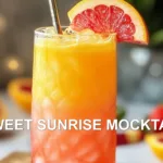 SWEET SUNRISE MOCKTAIL centered hero view, clean and uncluttered