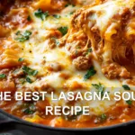 THE BEST LASAGNA SOUP RECIPE centered hero view, clean and uncluttered