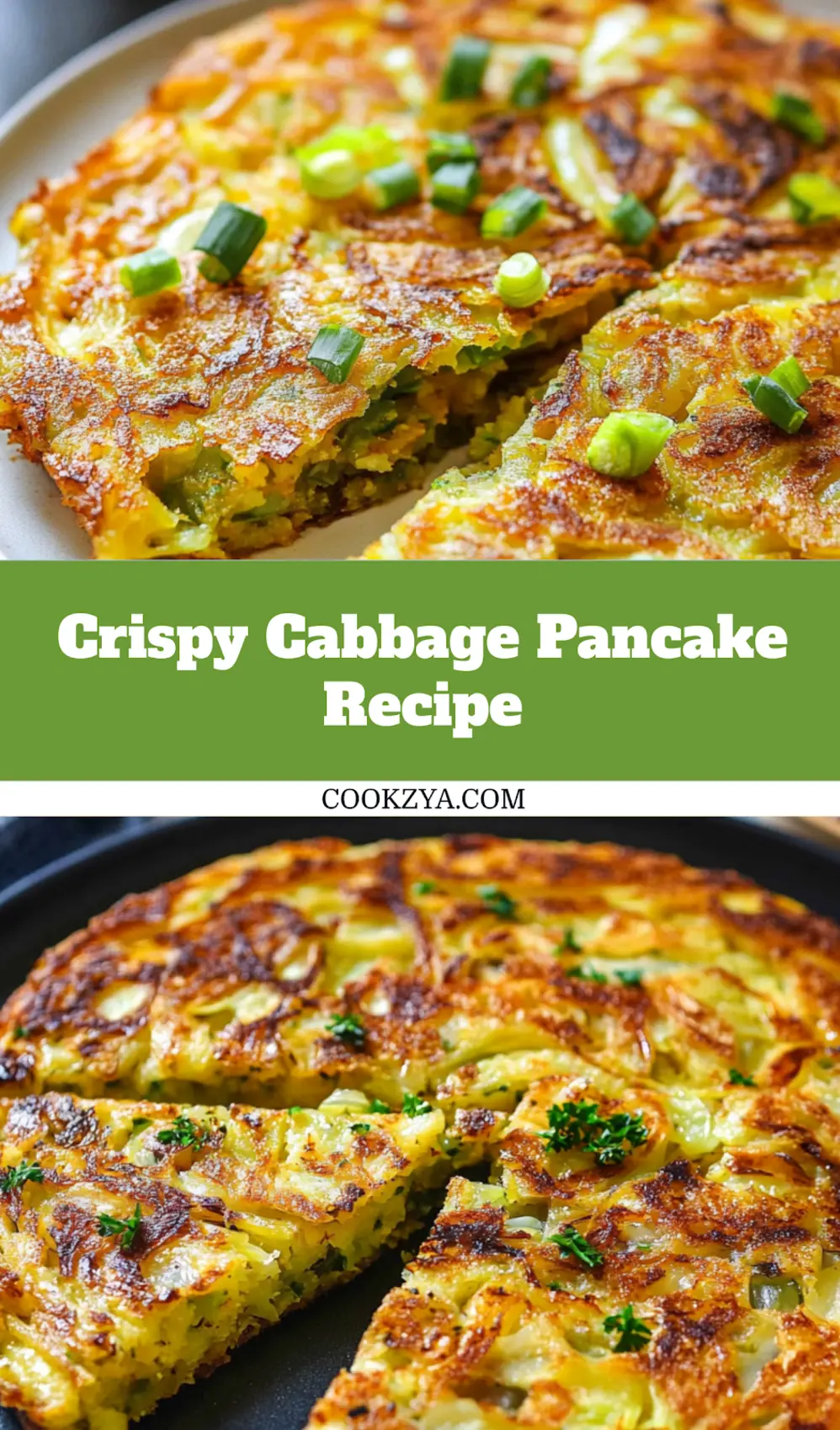 Cabbage Pancake Recipe - Easy and Delicious in Minutes 7 Crispy golden cabbage pancake with fresh dill, perfect for Pinterest sharing