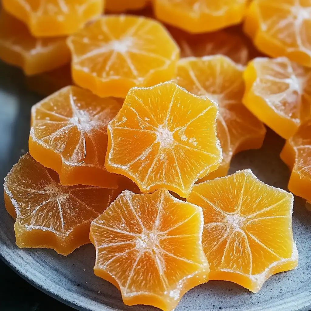 Classic homemade orange candy recipe centered hero view, clean and uncluttered