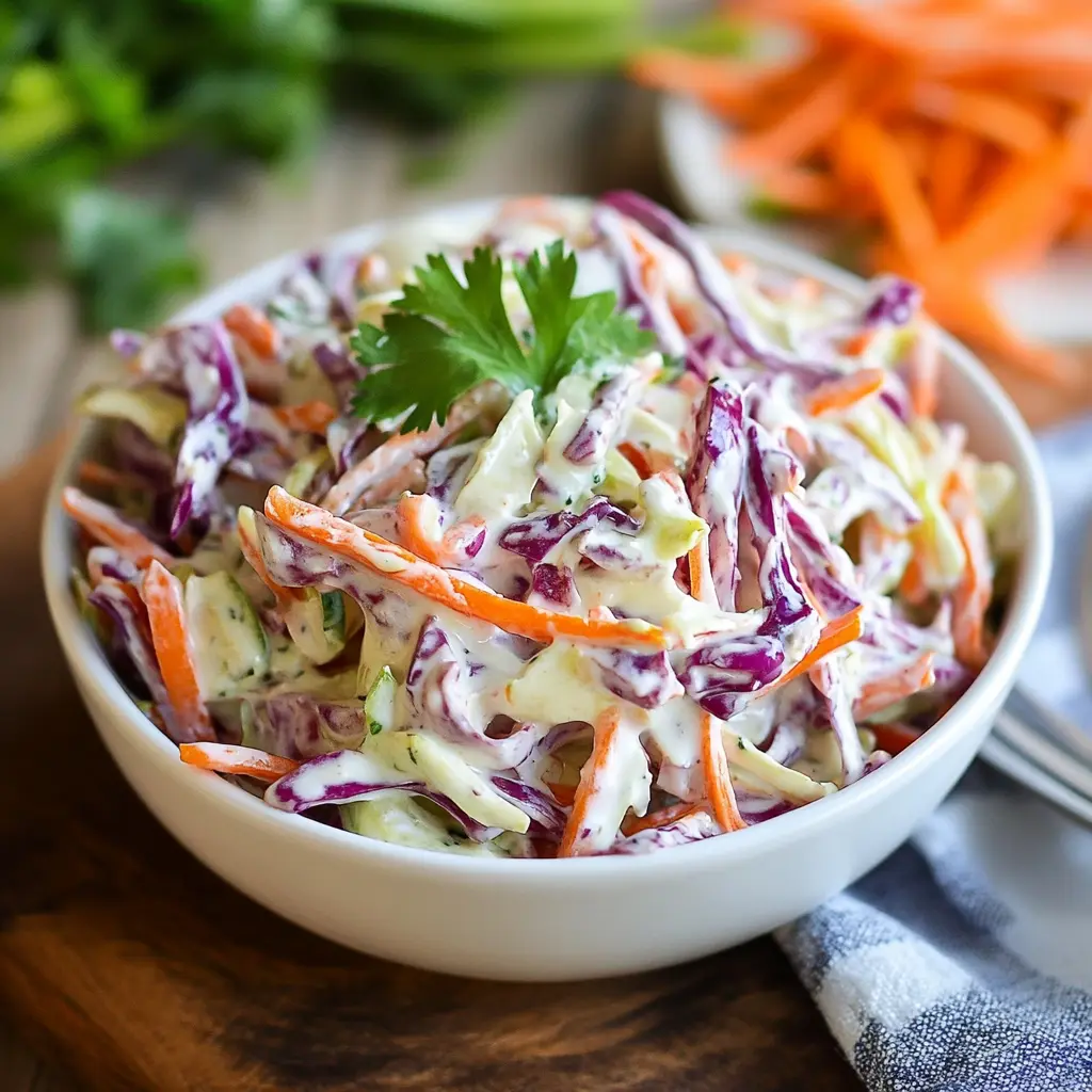 Creamy Greek Yogurt Coleslaw Recipe Easy Fresh and Delicious 6 Creamy Greek Yogurt Coleslaw with shredded cabbage and carrots in a tangy yogurt dressing
