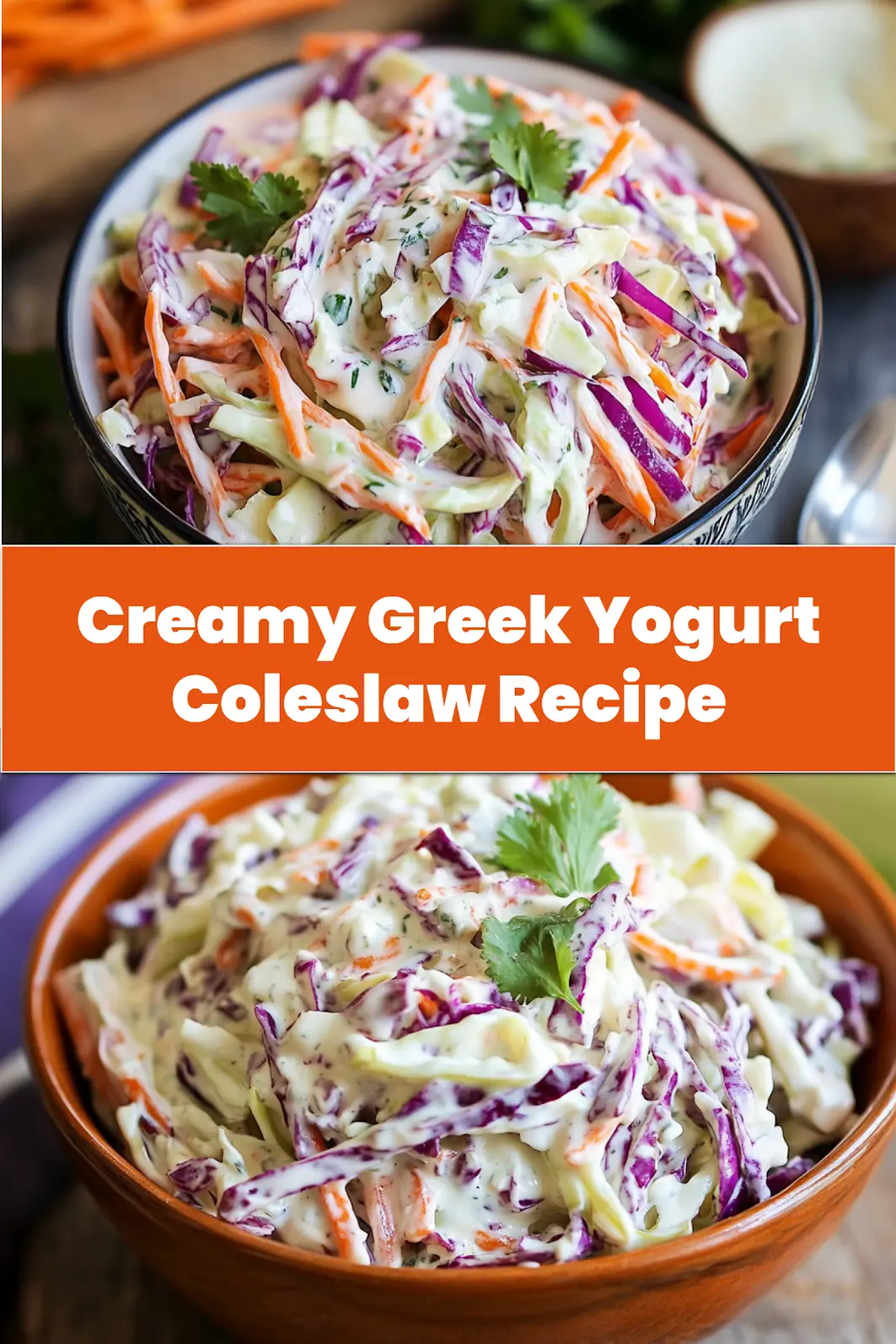 Creamy Greek Yogurt Coleslaw Recipe Easy Fresh and Delicious 7 Creamy Greek Yogurt Coleslaw with colorful shredded vegetables perfect for summer cookouts