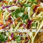 CRUNCHY CABBAGE SLAW FOR TACOS centered hero view, clean and uncluttered