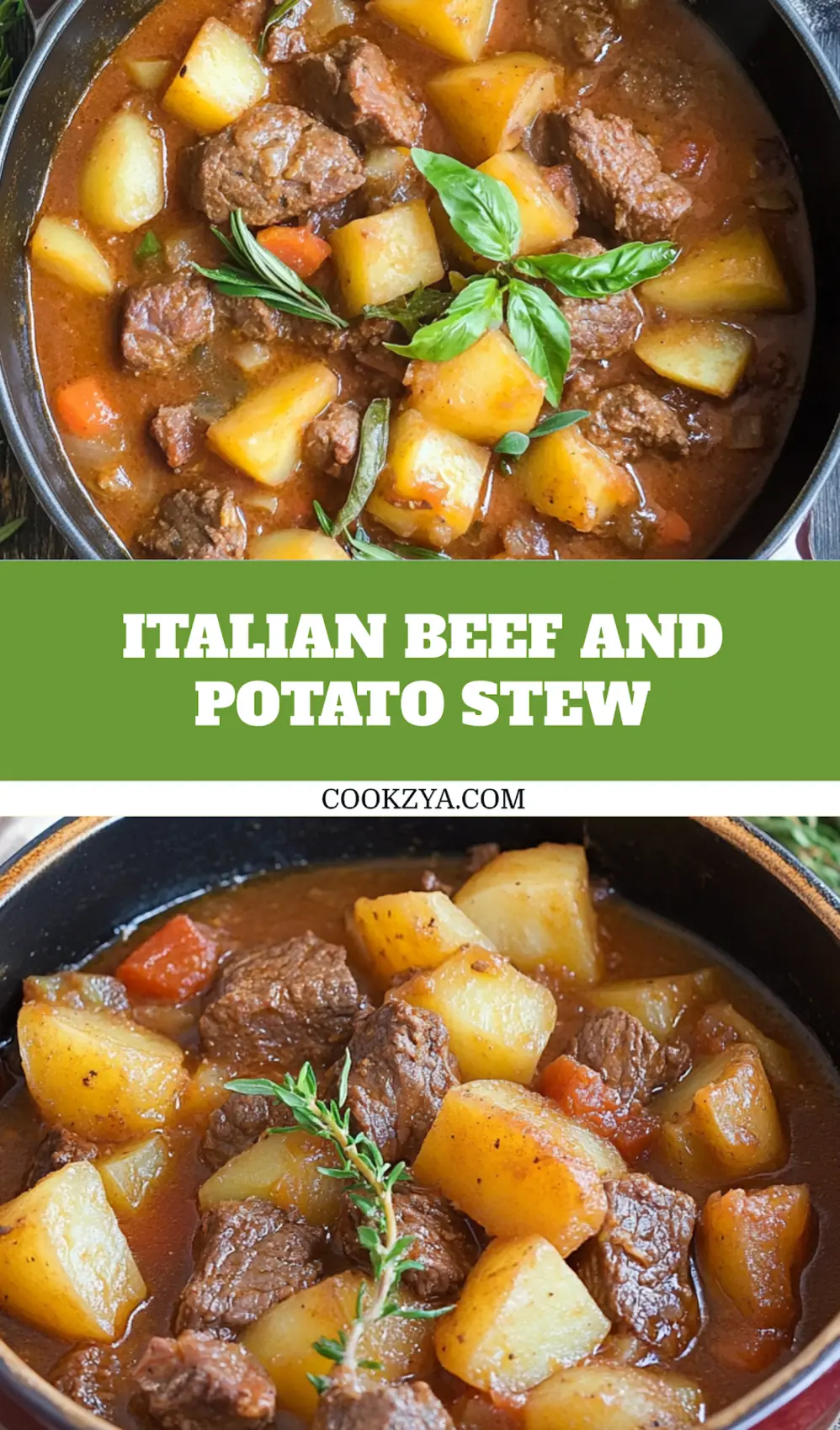 Italian Beef and Potato Stew Recipe: Easy Comforting Favorite 7 ITALIAN BEEF AND POTATO STEW centered hero view, clean and uncluttered
