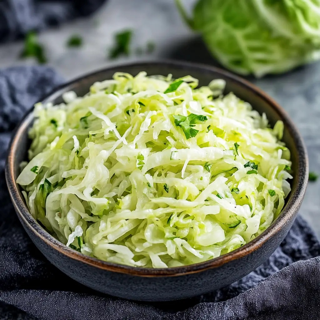Ingredients for low carb keto cabbage noodles, displayed neatly