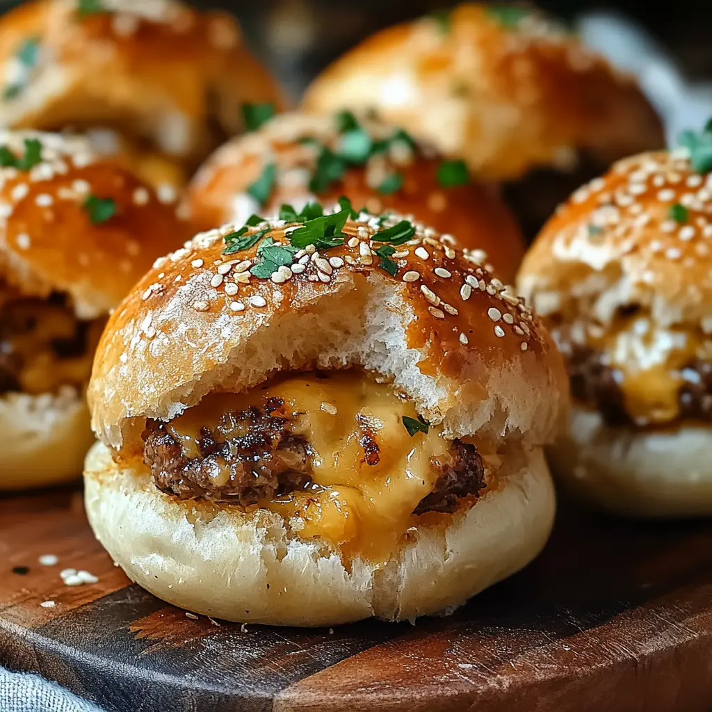 Close-up of Garlic Parmesan Cheeseburger Bombs ingredients neatly arranged