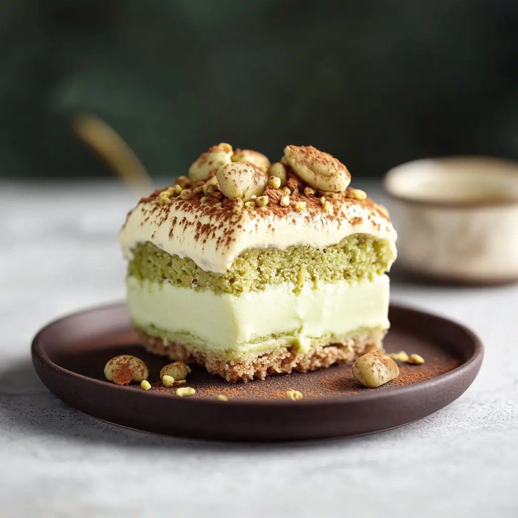 Ingredients for Pistachio Tiramisu displayed neatly