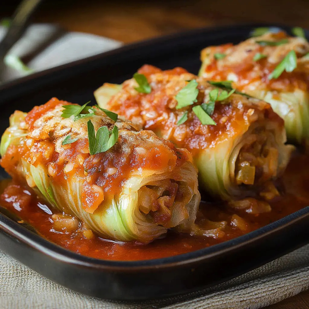 Stuffed cabbage rolls ingredients laid out in an organized and clean setting