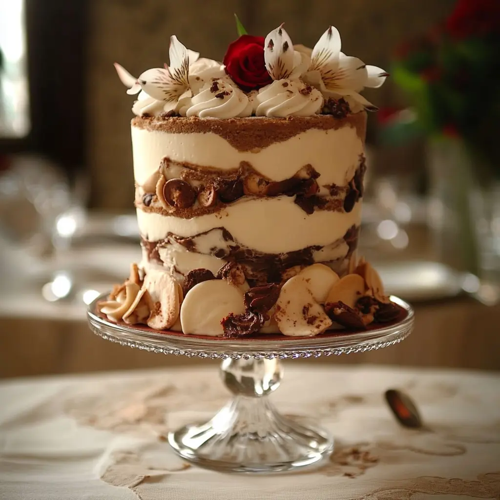 Close-up of Tiramisu Wedding Cake ingredients arranged neatly