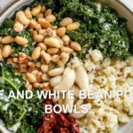 KALE AND WHITE BEAN POWER BOWLS centered hero view, clean and uncluttered
