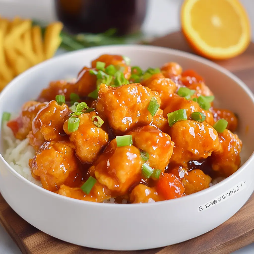 Orange Chicken Recipe Easy Better Than Takeout 6 ORANGE CHICKEN centered hero view, clean and uncluttered