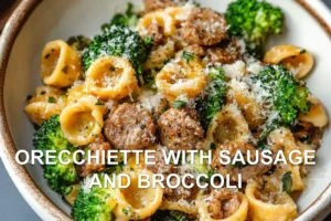 Easy Orecchiette with Sausage and Broccoli for Quick Comfort ORECCHIETTE WITH SAUSAGE AND BROCCOLI centered hero view, clean and uncluttered