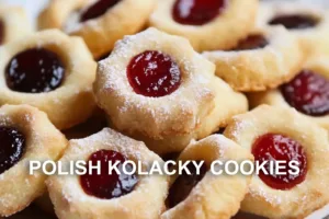 POLISH KOLACKY COOKIES centered hero view, clean and uncluttered